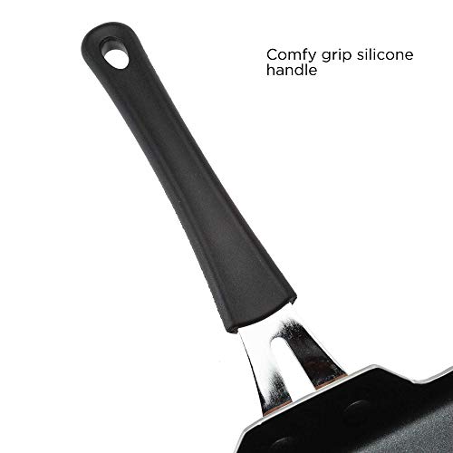 Ecolution Impressions Hammered Nonstick Square Griddle, Dishwasher Safe Cookware With Riveted Stainless Steel Handles, 11-Inch, Copper #TOP4
