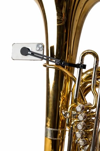 3DTONE Atril de Tuba para móvil   Soporte para ebook para tuba   Atril de Marcha para partituras digitales   Lira de Tuba para móvil