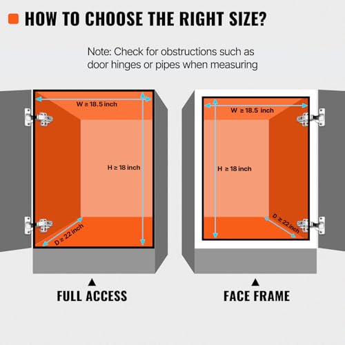 VEVOR 2-stufiger Ausziehbarer Schrank-Organizer 431 x 533 x 381 mm Installationsgröße, Robuste Vorratsregale, Spülschrankregal aus Verchromtem Stahl, Verschiebbare Schubladenaufbewahrung Gewürzregal
