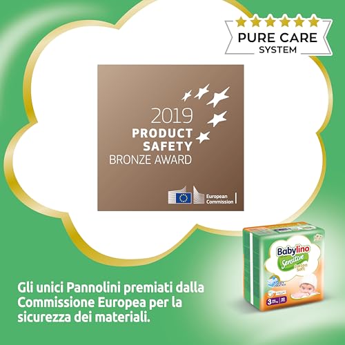 Babylino Sensitive Cotton Soft, Pannolini Taglia 3, Midi (4-9kg), 168 Unità - 5