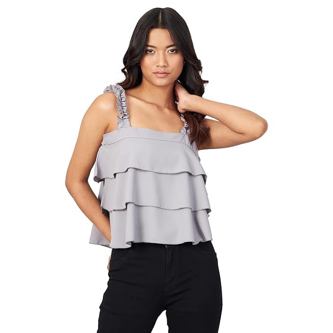 Women Ruffled Crop Top-picture-23