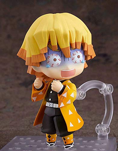 Mogca Demon Slayer Agatsuma Zenitsu Q Version Nendoroid Anime Figures Toy With Accessories And Movable Joints Action Figure Model Statue Characters Collectibles Dolls Desktop Ornaments Party Gifts #TOP3