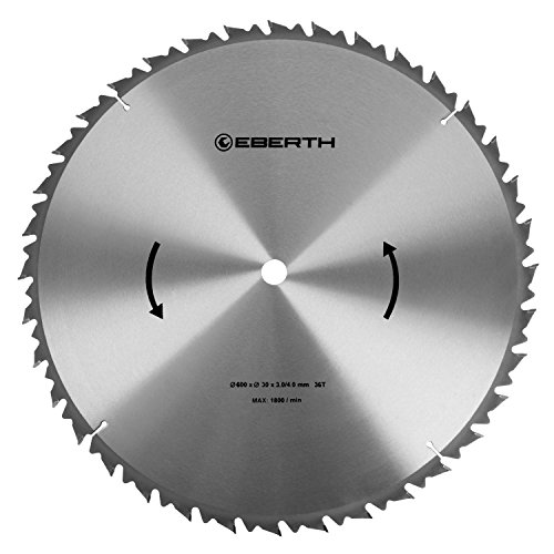 EBERTH Lame de Scie Circulaire en Acier avec Dents en Carbure pour la Coupe du Bois (Diamètre 600mm, Alésage 30mm, Épaisseur de la Lame 3.0mm, Largeur de...