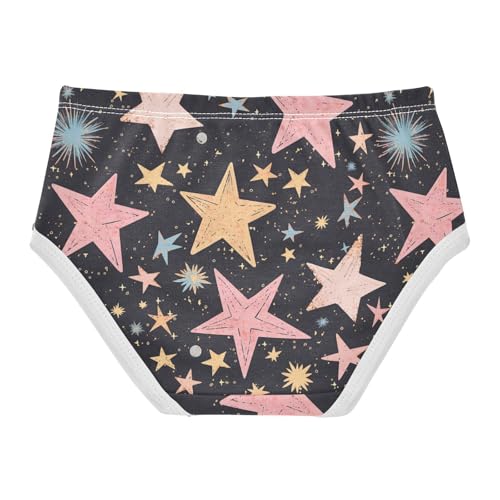 Wusikd Stars Girls' Underwear Cotton Girls Briefs Soft Toddler Underwear 2T2
