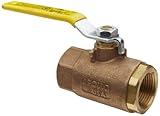 Apollo 80-100 Series Bronze LP-Gas Ball Valve, Two Piece, Inline, Lever, 3/4" NPT Female