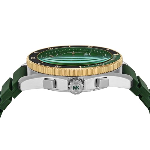 Image of Michael Kors Maritime Green Quartz Silicone Watch MK9214