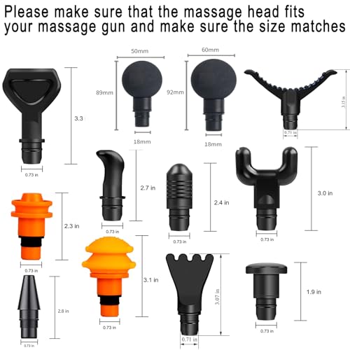 12PCS Hypervolt Go Massage Gun Attachments for Deep Tissue Percussion Relief