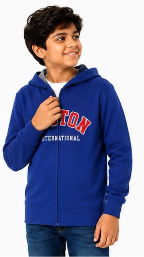 Image of T2F Boy's Cotton Regular Fit Hooded Sweatshirt