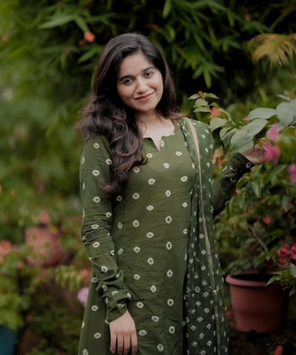 Image of KLOSIA Women's Printed Anarkali Kurta and Pant with Dupatta Set