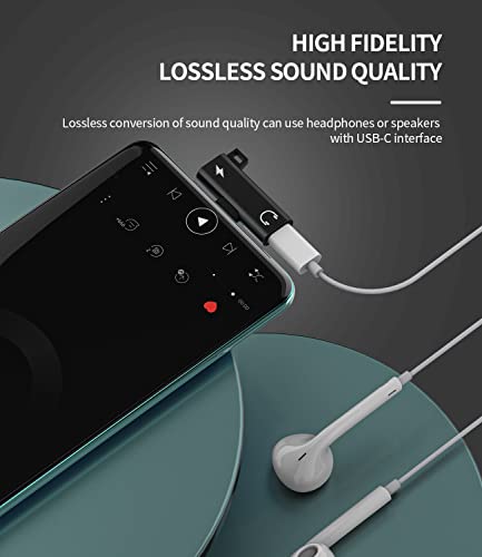 Zoyuzan Dual Usb-C Headphone Adapter 2In1 Dac Type C Jack Audio Charging Dongle Cord Accessorie Charger Aux Splitter Cable For Galaxy S22 S21 Fe Ultra Lg Apple Iphone15 Pro Max Plus Ipad Pro Air Mini thumb #4