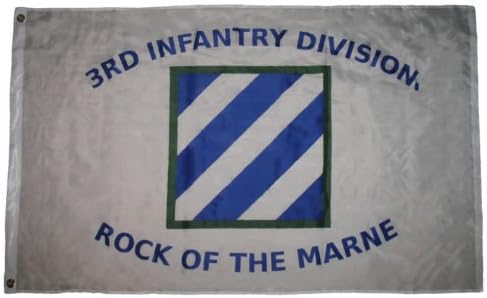 Se pueden utilizar en interiores o exteriores. Bandera de 3 x 5 pulgadas del ejército de EE. UU. 3-D 3 División de Infantería Rock of The Marne