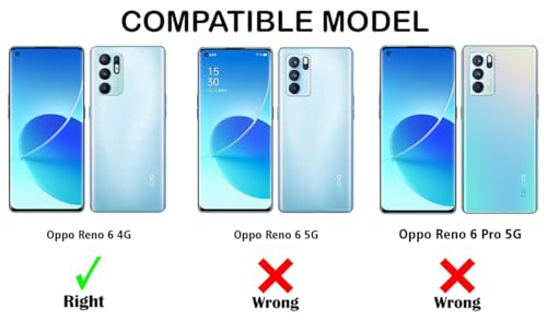 Image of Jkobi Back Cover Case for Oppo Reno6 4G | Reno 6 4G (Hard Anti Yellow Clear Case | Drop & Camera Protection | Shockproof Polycarbonate)