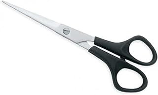 مقص شعر من الستانلس ستيل بمقبض اسود، ضمان لمدة عام واحد، 6093