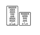  WASSER Aufkleber 2er Set, große oder kleine Version, Sticker für Camper Bus Offroad 4x4 Wohnmobil Boot oder Geländewagen