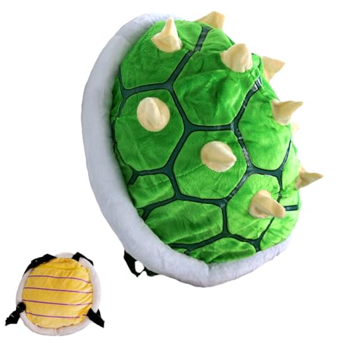 zhqinger Mochila de tartaruga fofa para fantasia de tartaruga de 30,5 cm, capa de tartaruga macia, acessórios para cosplay de Halloween, Verde, Medium, Desenho animado