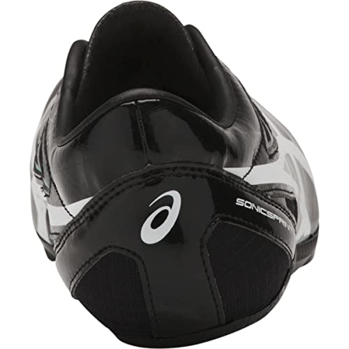 ASICS Unisex Sonicsprint Track & Field Shoes, 12, BLACK/WHITE