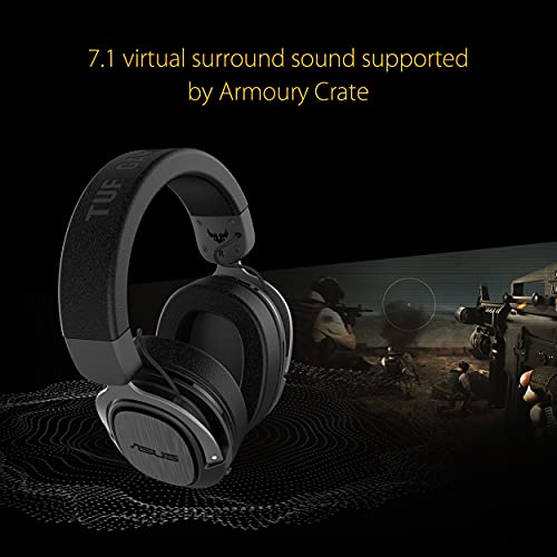 ASUS TUF Gaming H3 Wireless Gaming Headset with 2.4GHz Wireless Connection, Virtual 7.1 Surround Sound, Lightweight design and Copatiable with PC, Playstation 5 and Nintendo Switch