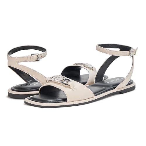 DKNY Women's Bacliff Flat Ankle Strap Sandal with Logo3