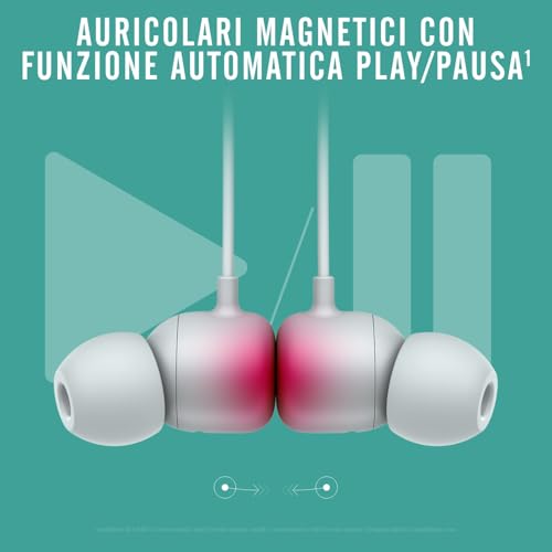 Beats Auricolari Flex wireless – Chip per cuffie Apple W1, auricolari magnetici, Bluetooth di Classe 1, 12 ore di ascolto – Grigio - Immagine 3