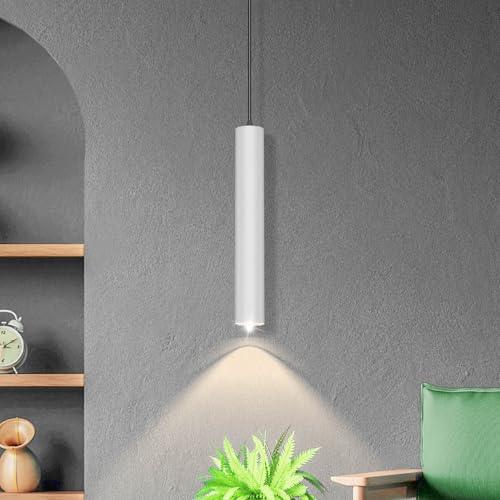 Image of Harold Electricals White Surface Hanging COB Pendant Light for Living Room (12 Watt - Neutral White Light)(Metal)