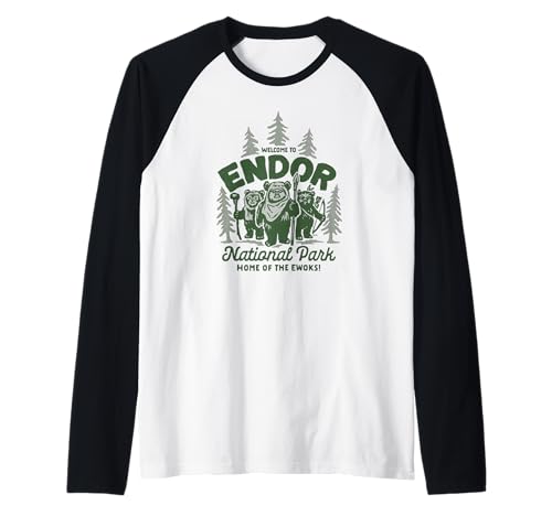 Top Raglan Star Wars Endor Ewoks t-shirt de baseball vintage pour collectionneur
