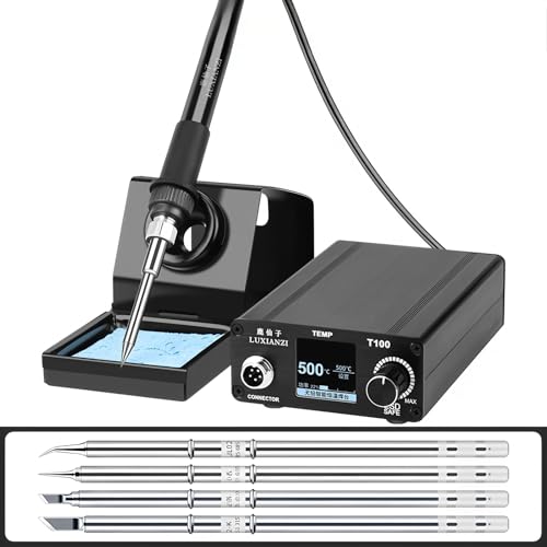 75w T100 Digital Soldering Station BGA PCB IC Repair Rework Welding Tool Automatic Sleep Quick Heating Solder Iron Tip(T100+4Tips) image 5