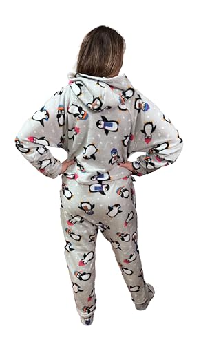 Image of Forever Lazy Footed Adult Onesies, One-Piece Pajama Jumpsuits for Men and Women, Unisex. with Detachable Feet.