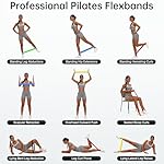 Resistance Bands for Working Out, 5-Pack Elastic Exercise Bands for Strength Training, Stretching, Workout; Home Gym Equipment for Women Men, Pilates Yoga Physical Therapy, Leg Glute Arm Exercise Kit - Image 2