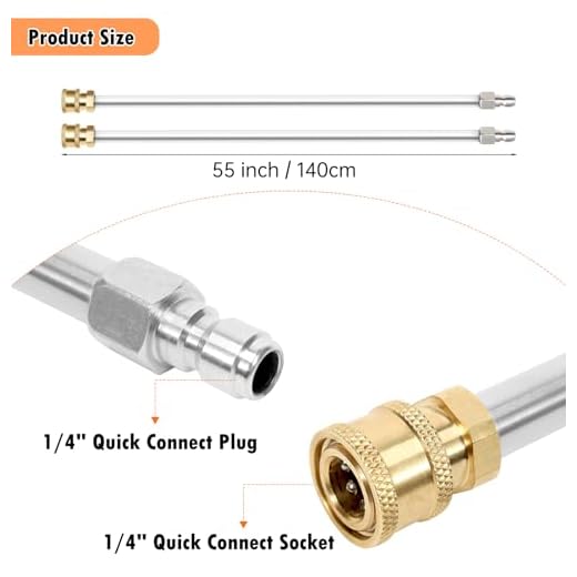 YUNVI 110 Inch Pressure Washer Wand Extension