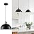 Karjearl Black Pendant Lights Kitchen Island, 11.8" Modern Dome Pendant Light Fixtures Farmhouse Hanging Lights for Dining Room Hallway Sink Entryway