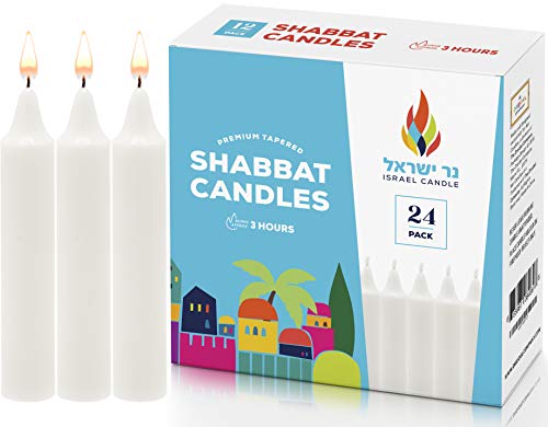 Israel Candle Shabbat Candles Shabbos 3 Hr. - 24 Ct.