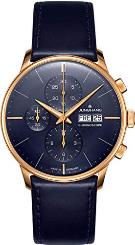 Preisvergleich Produktbild Junghans Herren-Automatikuhr Meister Chronoscope blau / roségold 027 / 7024.00
