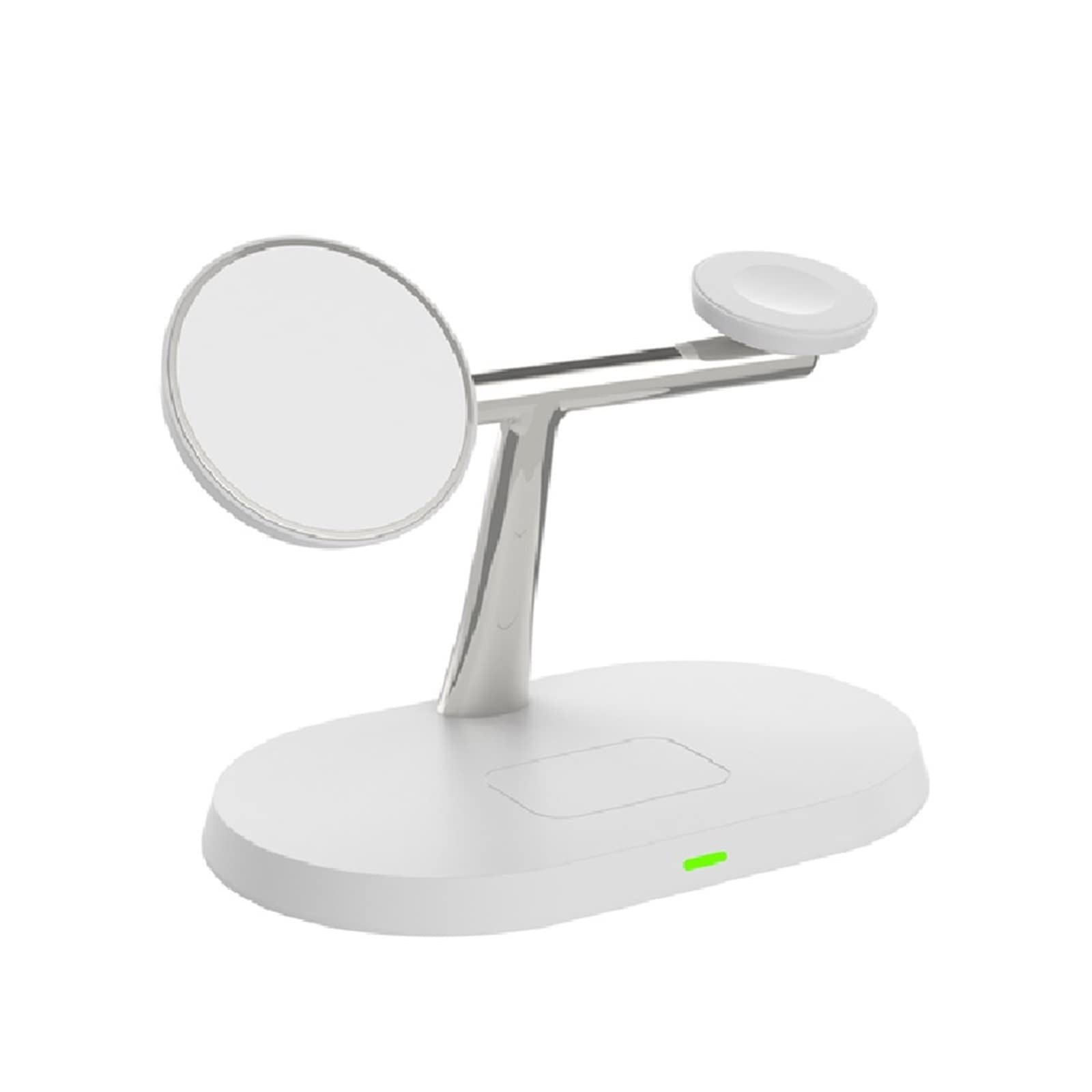 Caricatore wireless magnetico 30W 3 in 1 for smartphone Dock di ricarica rapida Qi, supporto di ricarica wireless Risparmio Di Spazio (Color : Model Z10 White, Size : 1)