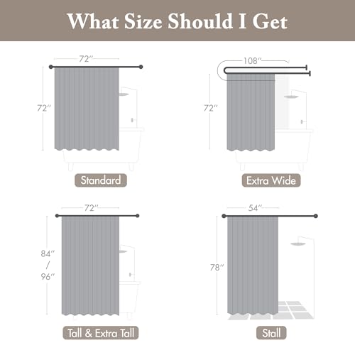 Image of Madison Park Amherst Striped Fabric Brown Shower Curtain, Pieced Transitional Simple Shower Curtains for Bathroom, 108 X 72, Natural