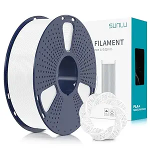 SUNLU 3D Printer Filament PLA+ 1.75mm, 1kg, White, 100% Neatly Wound, Tough & Impact-Resistant, Smooth & Easy to Use, Dimensional Accuracy +/- 0.02mm, High Compatibility, No Clogging & No Bubbles