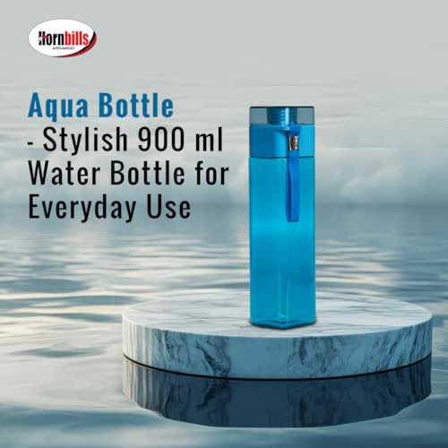 Image of HORNBILLS Aqua Fridge Water Bottle-900ml Each|Durable,Food Grade,Freezer Safe, Unbreakable|Ideal for Office,Gym,School,Travel Hiking Camping & Outdoor|Leak Proof & BPA Free| Everyday Hydration | Blue