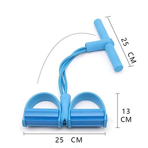 mioni Wanlian, Entrenamiento de Resistencia multifunción, Ejercicio de 4 piernas con Pedales de Yoga, Sentadillas con cordón para expandir el Equipo de Entrenamiento Muscular en el hogar (Blue)