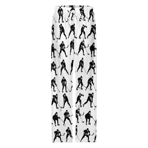 Hockey Players Mens Pajama Pants Print Lounge Pant PJ Bottoms Sleepwear Loungewear4