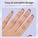 Misssix XBASICTIPS Red French Tip Press On Nails, 150Pcs French Gel Nail Tips Short Square, Soft Gel Pre-shaped No Need to File 3 in 1 Tips, Fake Nails for Nail Art DIY Extension Designs 15 Sizes