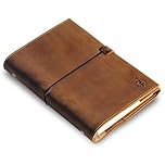 WANDERINGS A5 Leather Binder Planner - Refillable 6 Ring Journal with Inner Pockets - Hand-Crafted Genuine Leather Organizer- Filofax Compatible. 2026/27 Monthly Weekly Calendar with Notes -15 x 22cm