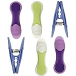 6 Lakeland Big Soft Grip Clothe Pegs Pastel – Strong But Gentle On Laundry Great For Duvets & Towels