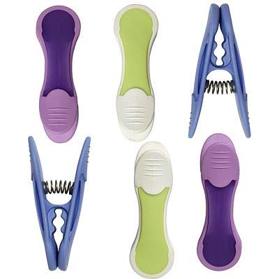 6 Lakeland Big Soft Grip Clothe Pegs Pastel – Strong But Gentle On Laundry Great For Duvets & Towels