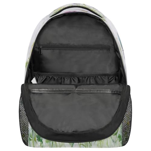 Spring Butterfly Flower Kids Backpack, Lightweight School Bookbag Large Capacity Laptop Backpack Water Resistant Daypack Shoulder Bag for Teenager Boys Girls3