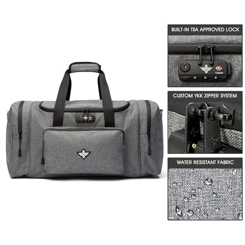Legion Duffle Bag with Anti Theft TSA Approved Combination Lock (Graphite)4