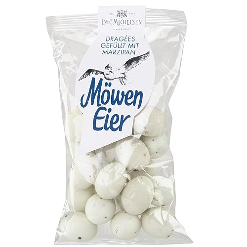 L.W.C. Michelsen - Genuss pur: Erlesene Dragees mit Marzipan in Form von Möweneiern | Aus der Hamburger Manufaktur - nach traditioneller Rezeptur