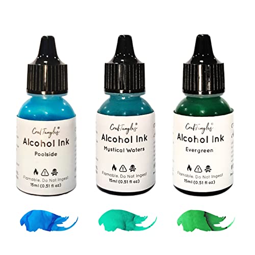 CrafTangles Alcohol Ink Set - Mermaid Dreams (15 ml Each)