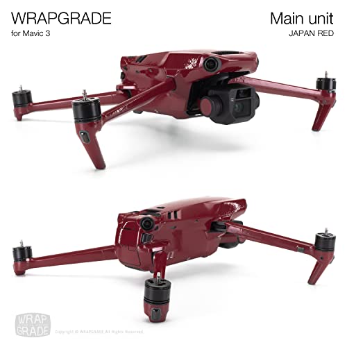 Image of WRAPGRADE Full Skin Stickers for DJI Mavic 3 / Mavic 3 Classic (Japan RED)