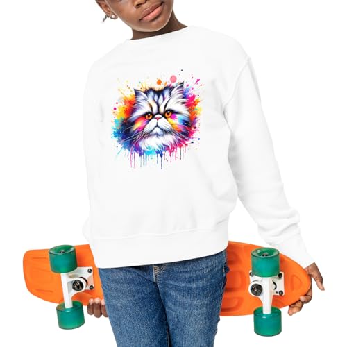 Watercolor Drip Cat Pop Art Colorful Portrait Artwork Adult Youth T-Shirt Hoodie Sweatshirt4