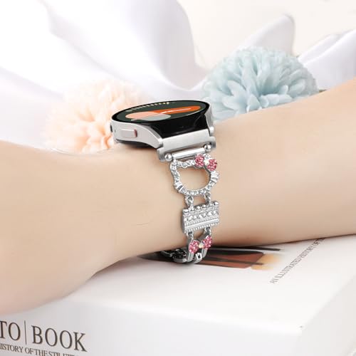 Correa metálica decorativa compatible Galaxy Watch 20mm miniatura 5