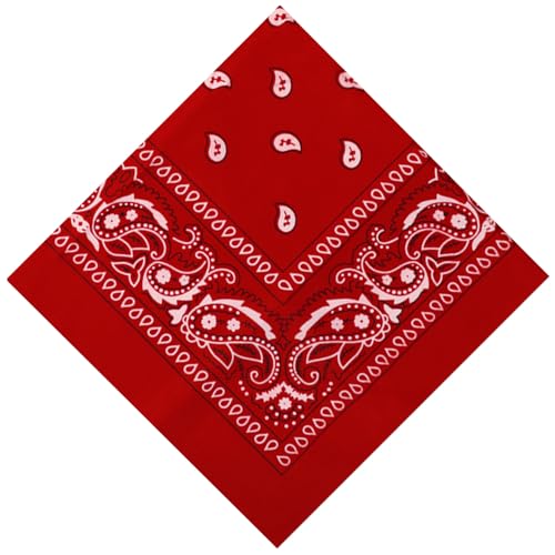 sularpek Bandana Rot, Bandana Damen und Herren, Paisley Halstuch,...